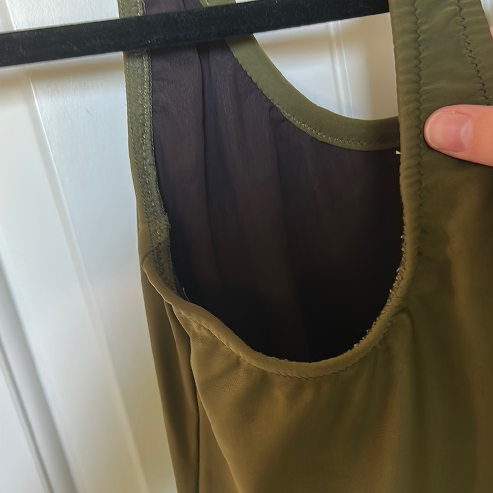 Olive Green One-Piece Leotard - Picture 4 of 5